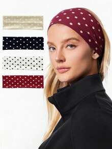 1 Băng đô thể thao chấm bi - Băng đô chạy bộ & tập thể dục, Phụ kiện tóc mùa hè, Kẹp tóc đi biển, Kẹp tóc du lịch, Kỳ nghỉ, Du lịch - Nhiều màu - Xem 1