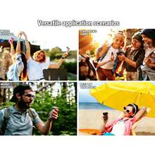 JISULIFE Life9 Mini Portable Fan, 3600mAh Rechargeable, 5 Speed Turbo Air, Travel Essential, Vacation Essentials, Bridesmaid Gifts - Handheld - View 6