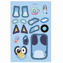 Bluey 12张2026超火爆布鲁伊DIY激光贴纸即将上市！汇集了布鲁伊和宾果等一系列可爱有趣的卡通人物，内置炫酷激光特效，瞬间提升视觉效果！可自由拼贴创作，适用于DIY账户、水瓶、行李箱和手机壳等。 - 彩色 - 查看 5