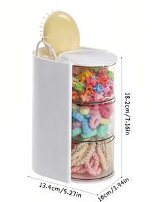 1 buah Organizer Makeup Multifungsi, Tempat Kuas Anti Debu dengan Kompartemen Transparan untuk Puff Bedak, Spons Makeup & Produk Perawatan Kulit, Dekorasi Kamar Tidur, Perlengkapan Sekolah. - MultiWarna - View 10