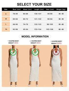 Women Long Dresses - Black and White - View 5