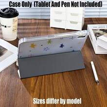 Rainbow Starry Heart Tri-Fold Pencil Slot Tablet Protective Case, Energetic Childlike Style. Tablet Protective Case Features: Tri-Fold Stand Design, Smart Sleep/Wake, Left Side Matte Texture, Transparent Soft Back Panel, Built-In Pencil Slot, Precise Cutouts, Lightweight And Portable. Compatible With Major And Tablet Models: Mini 4/5 (7.9 Inch), Mini 6 (8.3 Inch), 9.7 Inch, 10.2 Inch, 10.5 Inch - 查看 8