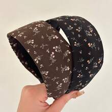 1pc Retro Floral Fabric Headband, Korean Sweet Elegant Pastoral Fresh Daily Versatile Soft Hair Accessory Hair Band Hair Hoop,Festival,Party - Multicolor - View 9
