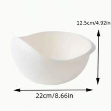 1個多功能廚房洗滌籃 - 塑料,附排水孔,有效排水,可沖洗米、蔬菜和水果 - 節省空間設計,適合小廚房和洗碗 - 多功能儲物籃,可用於洗滌和瀝乾水果、蔬菜、米和穀物 - 節省空間的廚房收納器與高效儲物配件 - 均碼 - 查看 11