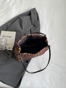 新款时尚豹纹手提包，大容量轻便休闲单肩包，女士百搭时尚经典豹纹图案 - 彩色 - 查看 6