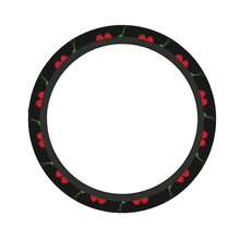 1pc Cherry Print Car Steering Wheel Cover, Waterproof, No Inner Ring, Protective Cover For Car Interior Steering Wheel, Suitable For All Seasons - Little Cherry - View 2
