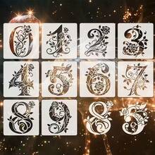 36pcs Floral Letter Stencils, 4.0in Reusable Rose Letter Painting Stencils For Wall Stickers, Decals, Pillows, T-Shirts, Engraving, Etching, Plates, Glasses, Napkins, Coasters, Wallets, Clothes, Cards, Scrapbooks, Fabric Transfers, Tote Bags, Notebooks - A - View 6