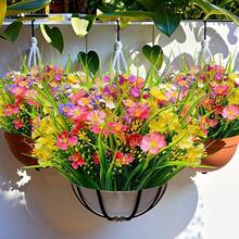 5PCS Outdoor UV Resistant Simulated Lucky Flowers, Suitable For Flower Pot Decoration, Courtyard Decoration, Garden Decoration, Balcony Decoration, Hanging Basket Decoration, Home Decoration, Office Decoration, Bedroom Living Room Decoration, Room Decoration, Home Decoration, Valentine's Day Decoration, Birthday Decoration - Multicolor - View 4