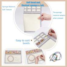 Felt Beading Mat With Stainless Steel Jewelry Tweezers, Felt Beading Design With Centimeter Scale, Suitable For Jewelry Making Beading Supplies - L-beaded Mat - View 3
