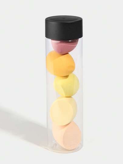 5 Bông mút trang điểm đóng hộp, dùng được cả khô và ướt, có thể dùng cho nhiều màu sắc, thích hợp làm quà tặng Giáng sinh, dùng để đánh kem nền và che khuyết điểm hàng ngày, làm quà tặng cho bạn bè.