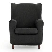 Kiva Universal And Versatile Wingback Chair Cover, Various Colors Available – Easy-To-Fit Protective Chair Cover For Backrest, Seat And Arms - 深灰尤利西斯 - 查看 3