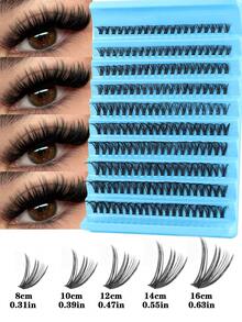 480/440/200PCS Lash Clusters DIY Lash Extension Kit Fluffy Wispy Dramatic Volume Beginner Friendly At Home Salon Look With Bond & Seal Kit Fluffy - Multicolor - View 15