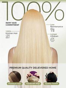 DNE HAIR Tóc mái kẹp 100% tóc thật, màu vàng hoe 613#, kiểu tóc mái có phần thái dương, tóc mái giả bằng tóc thật, trông tự nhiên, thích hợp cho phụ nữ/bé gái sử dụng hàng ngày. - S613 - Xem 8