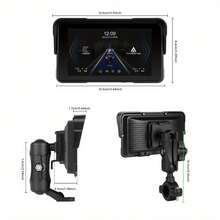 Wireless Carplay And Android Integration For Motorcycles, Featuring A 5-Inch HD Touchscreen Equipped With Navigation, Wireless, And Pressure Detection, Without Battery - 1pc - View 2