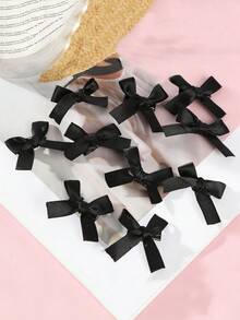10pcs Cute Bowknot Hair Clips, Bangs Clamps For Girls, Suitable For Ponytail, Music Festival, Beach - Multicolor - View 3