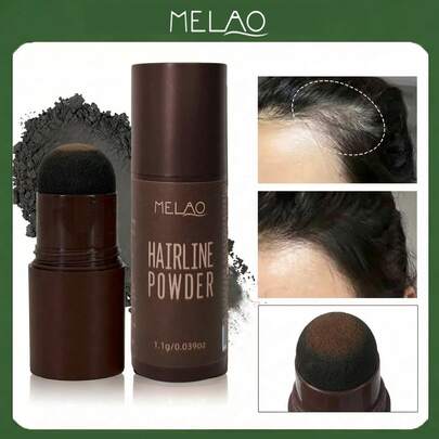  Hairline Powder, MELAO Instant Root & Hairline Concealer For Thinning Hair & Touch Ups, Travel Size, 1.1g/0.039oz