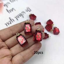 10pcs Resin Strawberry Jam Bottle Decoration Accessories, Suitable For DIY Jewelry, Earrings, Keychain Crafts - Multicolor - View 14