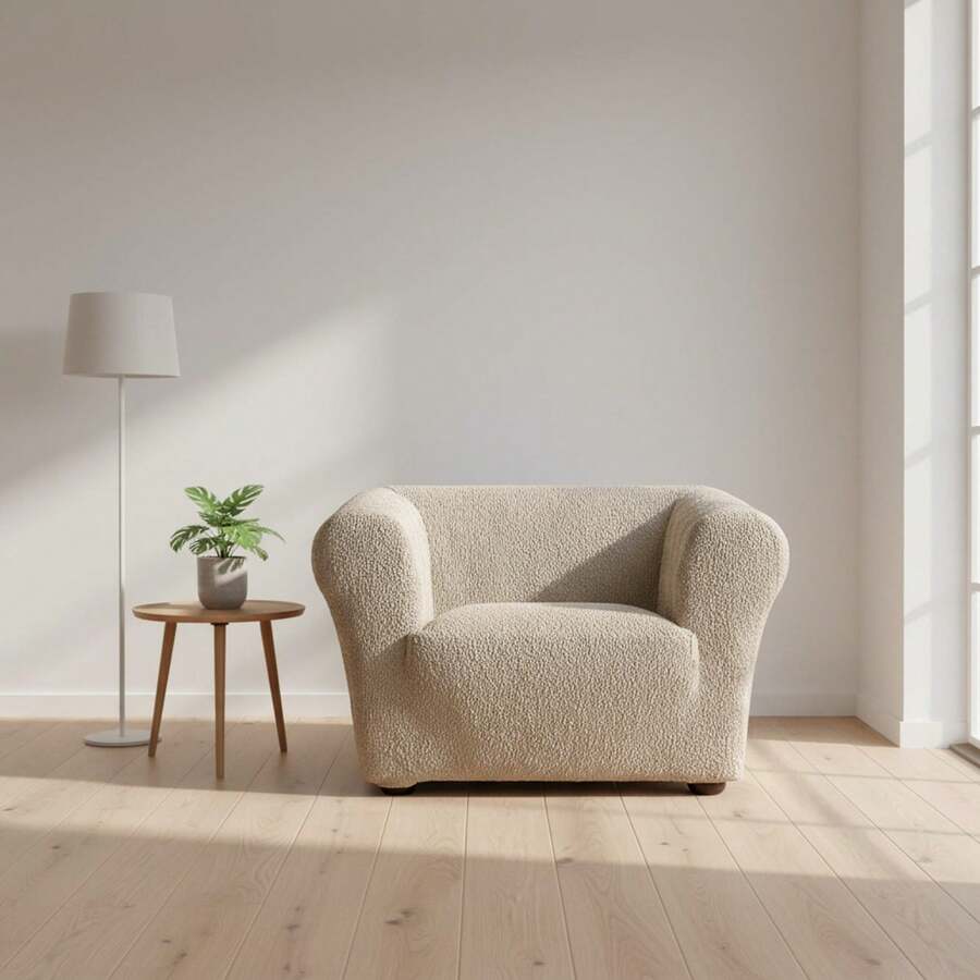 Kiva Universal And Versatile 1-Seater Sofa Cover, Various Colors Available – Easy-To-Fit Protective Sofa Cover For Backrest, Seat And Arms - 粗製濫造的尤利西斯 - 查看 1