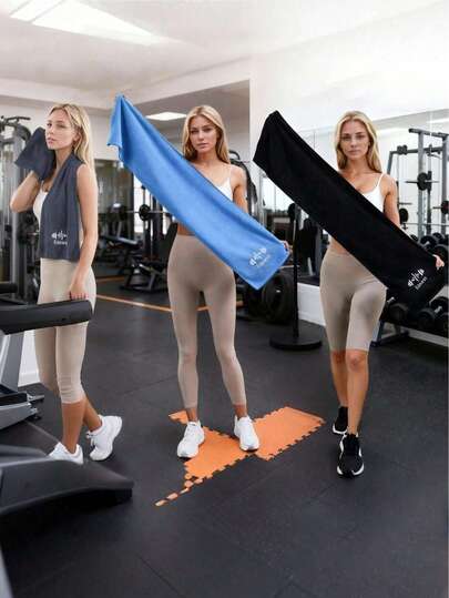 3/2/1条装超细纤维30*110厘米/11.81*43.3英寸加长轻便速干运动毛巾，吸水性强，配有优雅刺绣图案，适合锻炼、户外运动、健身房使用，可用作运动垫毛巾、露营毛巾和浴室用品。