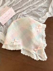 法式鄉村風蕾絲三角頭巾 時尚三角頭巾 女款髮帶 髮箍 海灘配件 復古優雅絲巾緞帶 法式蕾絲三角頭巾 花卉髮飾 頭巾 髮帶 吸汗髮帶 秋冬度假風髮帶 女款頭巾 柔軟頭巾 - 彩色 - 查看 11