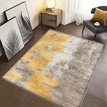 The Floor Mat Features A Simple Design With Gray And Mustard Yellow Stripes, Suitable For The Entryway, Bedroom, And Living Room, And Is Available In Large Sizes, Deer Home Decor - 1PC - View 5