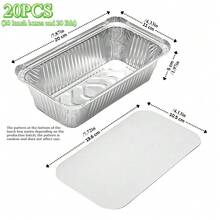 20/50 hộp đựng thực phẩm bằng nhôm loại 6A có nắp đậy - Khay đựng thức ăn mang đi dùng một lần 600ml - Dùng được trong lò vi sóng và tủ đông, hộp đựng thức ăn dã ngoại ngoài trời. - Nhiều màu - Xem 8