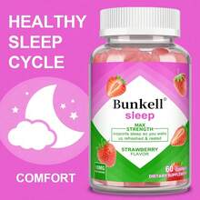 Bunkell Sleep Supplement - Contains Lemon Balm Leaf And Chamomile Flower - Supports Mood And Sleep Health - 60 Gummies - 1 Bottle - View 3