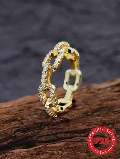 1 Stück S925 Sterling Silber Ring, Ewiger Ring für Frauen, exquisites Schmuckgeschenk