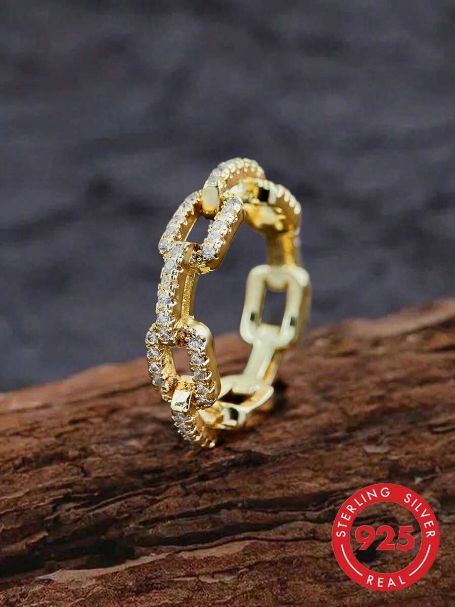 1pc S925 Sterling Silver Ring, Eternal Ring For Women, Exquisite Jewelry Gift
