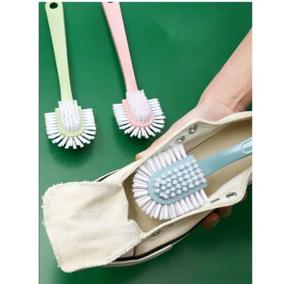 5-Sided Shoe Brush, Double-Sided Circular No-Dead-Angle Shoe Cleaning Brush, Plastic Hard Bristle Bathroom Shoe Scrubber