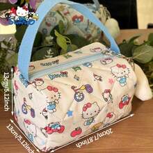 SANRIO 1 chiếc túi xách Hello Kitty dung tích lớn, túi đựng mỹ phẩm du lịch dành cho nữ - túi đựng đồ dùng vệ sinh cá nhân di động phù hợp cho kỳ nghỉ/phòng tập thể dục/công việc/hoạt động ngoài trời. - Nhiều màu - Xem 4