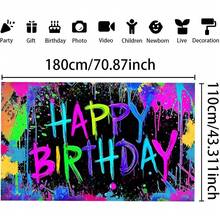Banner 72*44 Inch Frozen Themed Castle Banner Backdrop Snow Princess Party Wall Banners Yard Sign Indoor Outdoor With Grommets 3.2 Yard String For Party Decoration Supplies - Sinh nhật neon - Xem 3