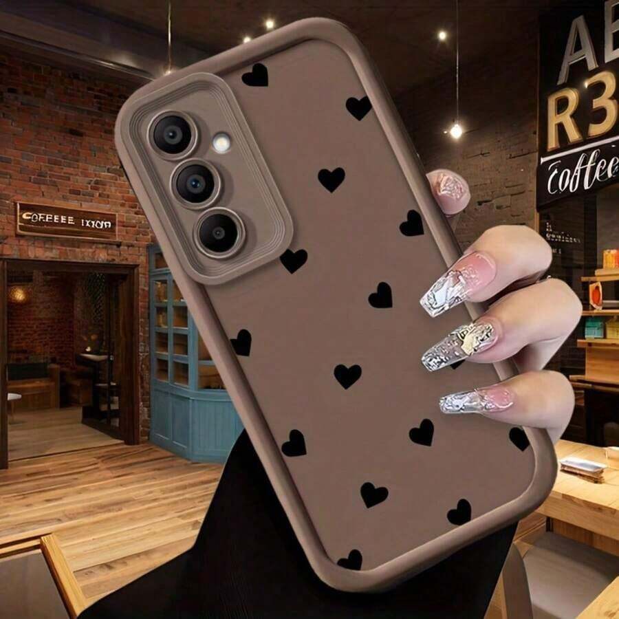 愛らしいデザインの耐衝撃レンズ保護ケースは、 Galaxy S25 S24 S23 S22 FE A54 A55 A34 A35、Apple  15 16 Pro Max 17 Airに適しています。 - アイスコーヒー - チェックする 1