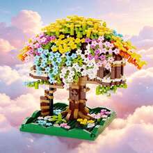 Cherry Blossom Tree Building Block Set, DIY Cherry Blossom Tree Assembly Building Block Model - Clear - View 5
