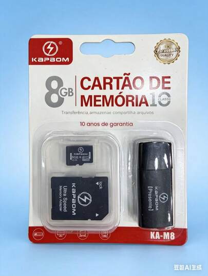 Kit Cartão de Memória 8GB + Adaptador SD + Leitor USB