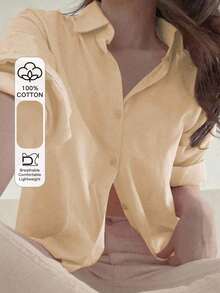 Women's Loose Casual Versatile Solid Color Blouse,Fall Clothes Long Sleeve Top - Amarillo - Ver 1