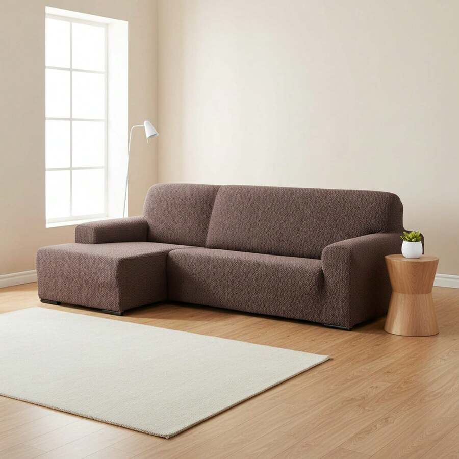 Kiva Chaise Lounge Sofa Cover, Long Left Arm, Super Elastic, Daily Protection And Fit, Breathable And Economical, Various Colors Available - 布朗河 - 查看 1