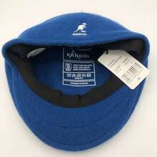 KANGOL Kangaroo Brand Baseball Cap Model 504 With Embroidered Logo Made Of Wool Fedora Hat, Fashionable And Versatile Accessory. RUB1 - Royal Blue Label With White Markings (rectangular Stamp) - View 32