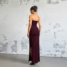 Đầm hè hở lưng thiết kế cánh thiên thần, đầm dự tiệc cocktail thanh lịch, đầm dạ hội đính sequin đen, trang phục dự tiệc sinh nhật cho phụ nữ. - Đỏ - Xem 4