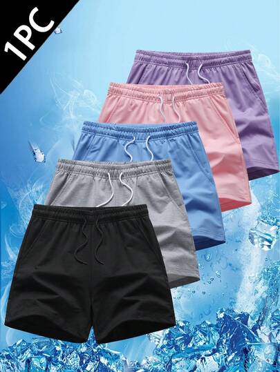 Quần short nữ mùa hè kiểu dáng thường ngày, liền thân, cạp chun, chất liệu mềm mại, màu trơn, phù hợp cho các hoạt động hàng ngày, đi làm, tụ họp, du lịch và các dịp khác.