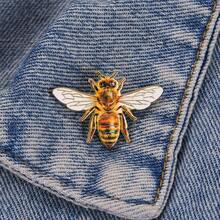 1 pièce Jolie épingle de broche en émail abeille, mini broche en alliage de zinc, accessoire de mode esthétique, cadeau unique pour les amateurs d'abeilles, épingles de sac - Multicolore - Voir 9
