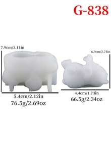 1pc Bamboo Fleeing Panda Silicone Candle Mold - A-White - View 8