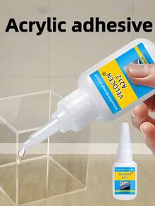 Keo acrylic, keo đa năng siêu bền, keo dán các bộ phận bị vỡ, keo trong suốt chịu nhiệt độ thấp, keo siêu dính không mùi độ nhớt cao, keo dán tức thì, keo chắc chắn và không bong tróc, độ kết dính cao. - 21g - Xem 5