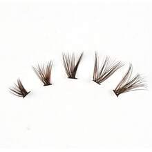 LIMEIKAI 200 cụm mi giả màu nâu, 8-16mm, 40 gói, mi giả tự nhiên màu nâu, thích hợp cho các buổi gặp gỡ hàng ngày và hẹn hò, có thể tái sử dụng. - Xem 8
