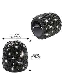 4 pièces Capuchons de valve de pneu ornés de diamants, couvercle de valve de pneu de voiture universel avec décoration de cristal et de strass - A - Voir 12
