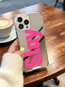 Slogan 鏡面防摔復古 SWAG 字母印花手機殼，適用於 iPhone 13/11/17/17pro/16/14/15/15pro/15 Plus/15 Promax/11pro/12pro/13pro/14pro/12mini/13mini/11promax/12promax/13promax/14promax/14plus/17pro Max/17Air/16Pro/16plus/16promax/Se2/17promax 以及 Galaxy/A54/A14/A12/A13/A15/A32/A33/A24/A52S/S20/S21/S22/S23/S24/S23Plus/S24ultra/S25/A15/A33/A23/S26/S26+/S26ultra，春季生日派對禮物 - 彩色 - 查看 3