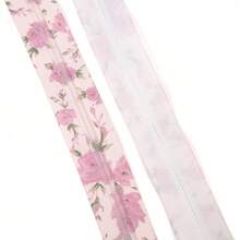 Dây kéo dài 5 yard/177,16 inch + 10 đầu kéo + 20 chốt chặn trên + 10 chốt chặn dưới, dây kéo hoa nylon số 5, màu hồng nhạt, phụ kiện màu vàng nhạt hoặc bạc, thích hợp cho quần áo thủ công, túi xách, v.v. - 5# Hoa hồng màu hồng nhạt - Xem 6
