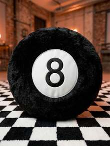 [Delivery Within 2-7 Days In The United States] Billiard Ball Throw Pillow-Featuring Exquisite Embroidered Details, This Skin-Friendly Plush Spherical Cushion Is Perfect For Both Students And Homebodies Alike And Adding A Decorative Touch To Campsites, Game Rooms, And Relaxation Areas.This Stylish Black  Plush Accent Piece Serves Equally Well As A Photography Studio Prop Or A Floor Cushion; A Set Of Soft, Comfortable Round Throw Pillows, These Minimalist-Style Interior Decor Accessories Make For An Ideal Back-To-School Gift. - Multicolor - View 5