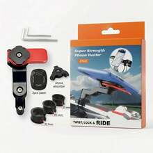 Motorcycle Phone Holder, Anti-Vibration Handlebar Mount, 360° Rotation, Suitable For Motorcycles And Bicycles, Smartphone Anti-Vibration Cradle - Multicolor - View 12