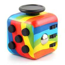 1PC Multi-Color Cube/Dice Toy, Creative Stress Relief Toy For Teenagers And Adults, Decompression Dice A Stress Relief Toy For Teenagers Tool The Office To Kill Time When Bored In Class Finger Cube Adults Vent Small Desktop Relieve And Anxiety Fidget ToysStress Ball Multicolor, Vibrating Toy>Abs, Vibration Toy, Poppers, Stocking Filler (Random Shipment With Or Without Lines) - 白色 - 查看 7